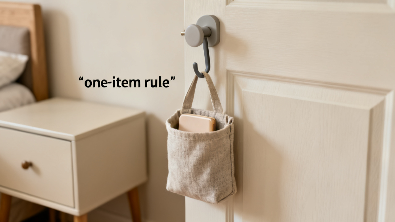 A Nightstand One-Item Rule That Clears the Morning Surface — desk detail