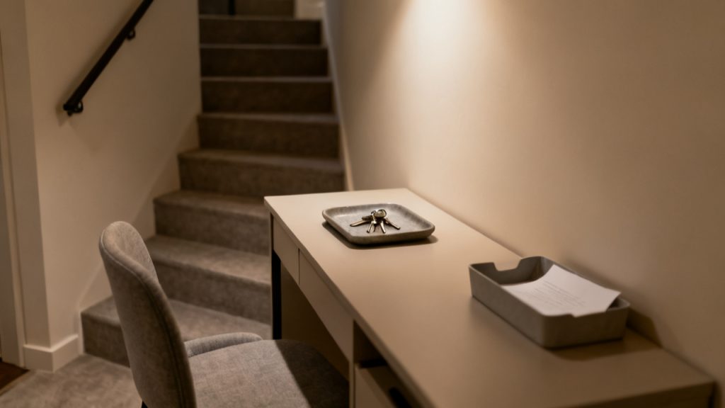 A Nightstand One-Item Rule That Clears the Morning Surface — desk scene